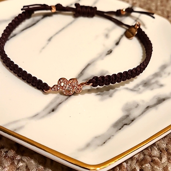 Rose gold & crystal beaded snake charm Stella & Dot Bracelet - Picture 1 of 1